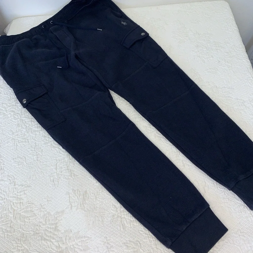 Polo Ralph Lauren Hybrid Quarter-Zip Hoodie & Cargo Jogger Tracksuit - Navy Blue